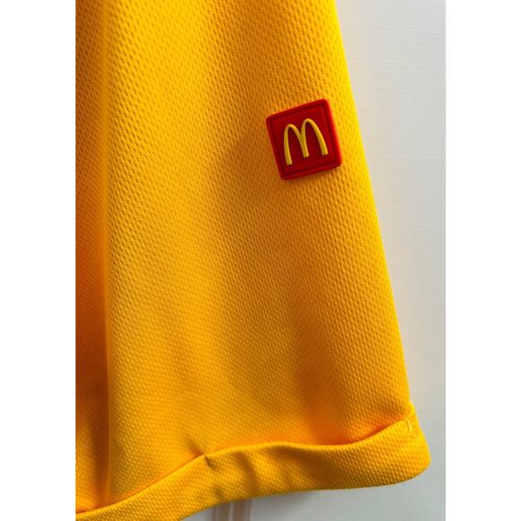 McDonald’s Employee Shirt Polo Quarter Zip Yellow Gold Uniform Top Medium - Picture 5 of 6